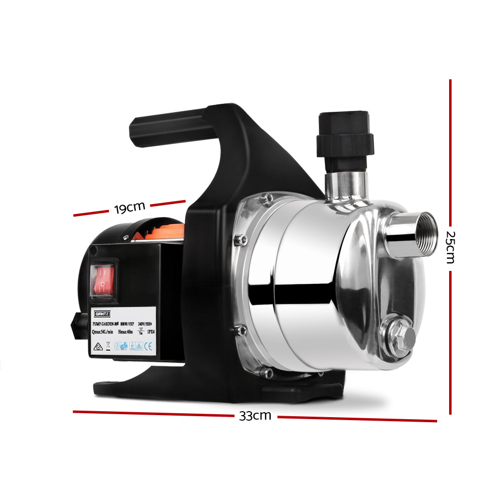 Giantz Garden Water Pump High Pressure 800W Tank Rain Farm Irrigation House - Pet And Farm 