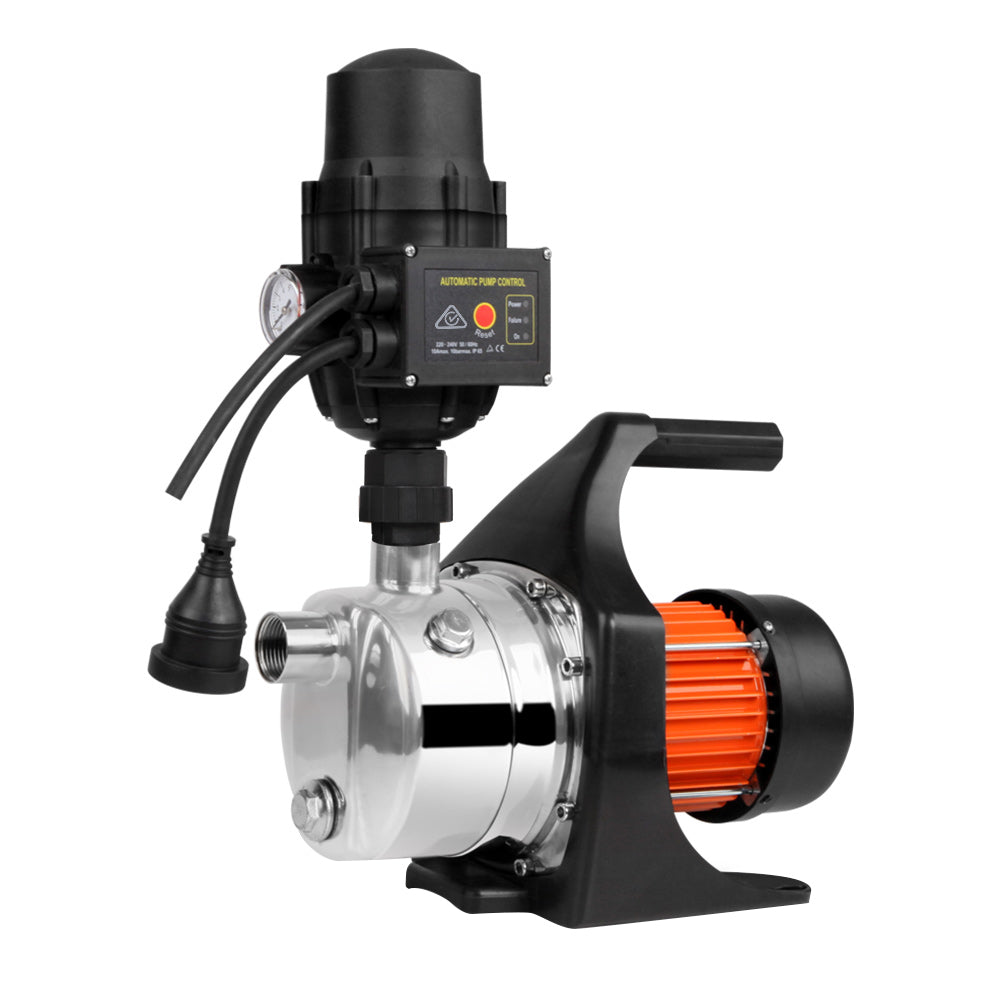 Giantz Garden Water Pump High Pressure 800W Tank Rain Farm Irrigation House Black - Pet And Farm 