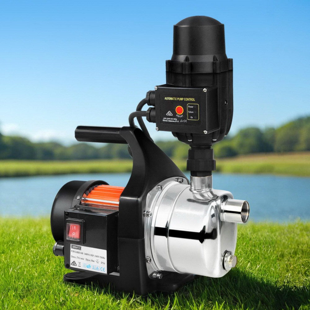 Giantz Garden Water Pump High Pressure 800W Tank Rain Farm Irrigation House Black - Pet And Farm 