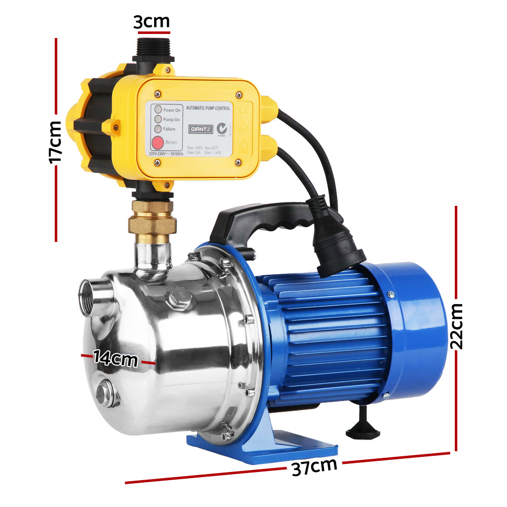 Giantz 2300W High Pressure Garden Jet Water Pump with Auto Controller - Pet And Farm 