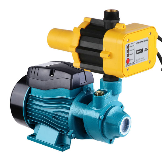 Giantz Peripheral Water Pump Garden Boiler Car Wash Electric Irrigation QB60 Yellow - Pet And Farm 