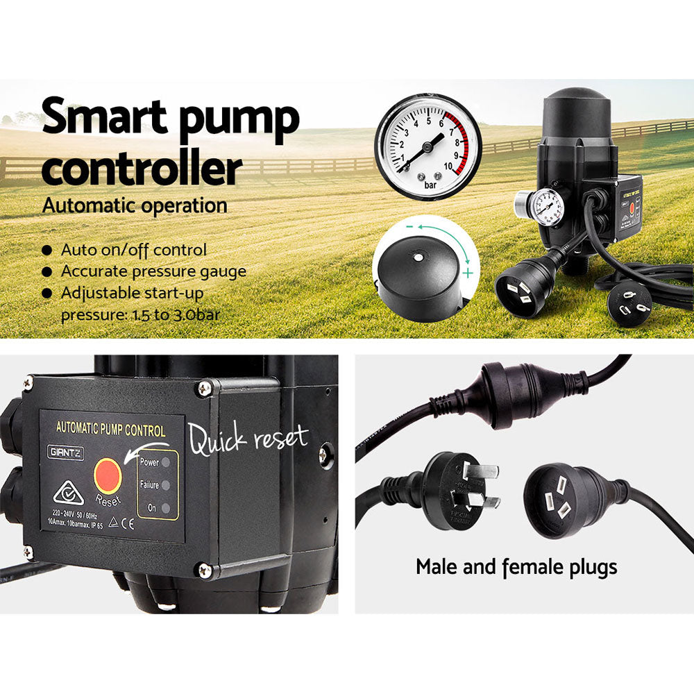 Giantz Auto Peripheral Pump Clean Water Garden Farm Rain Tank Irrigation QB60 - Pet And Farm 