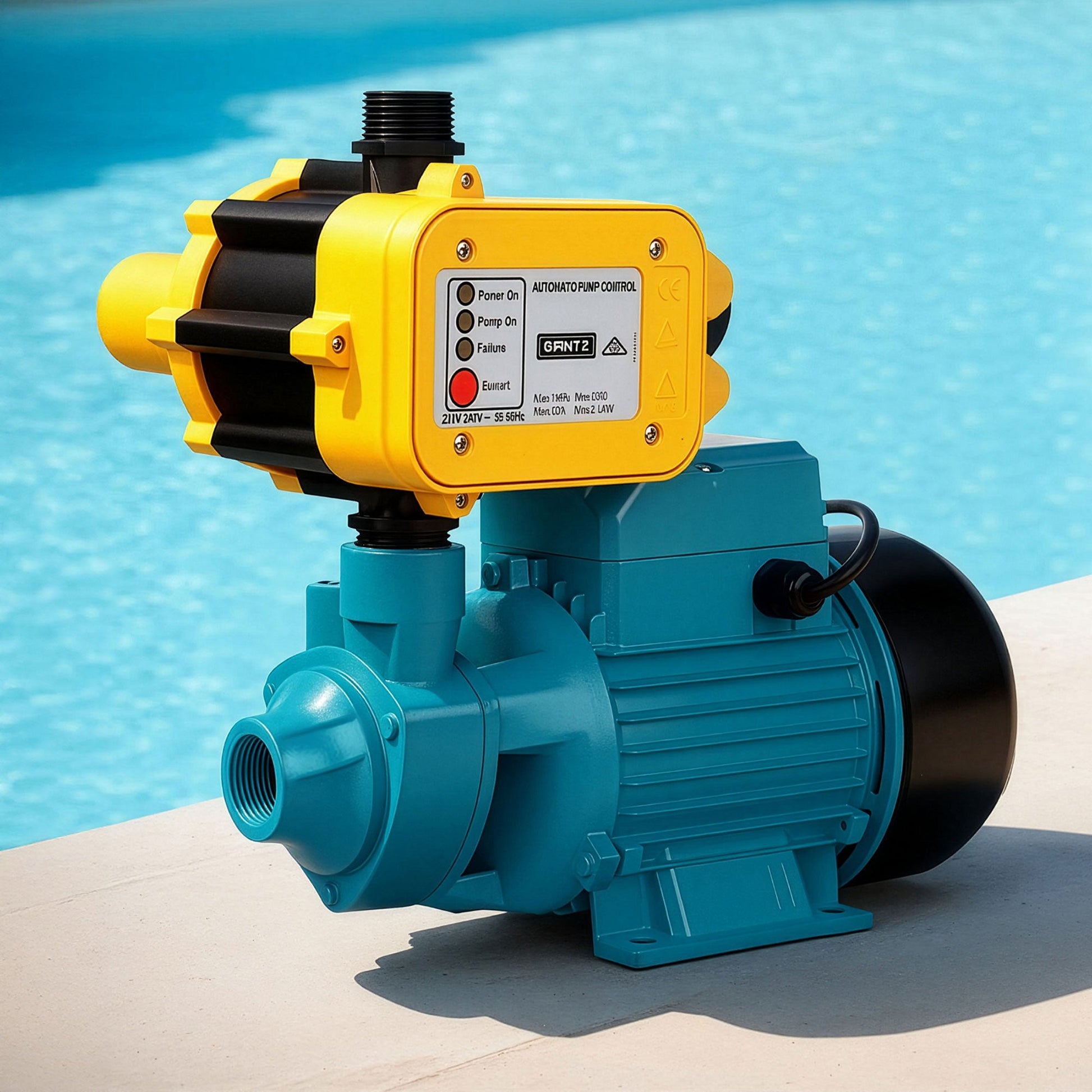 Giantz Peripheral Water Pump Garden Boiler Car Wash Auto Irrigation QB80 Yellow - Pet And Farm 