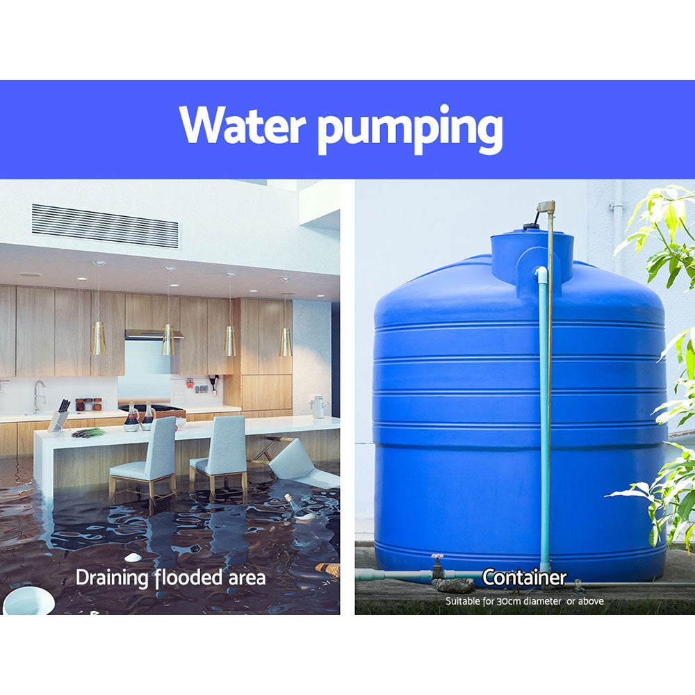 Giantz 1800W Max. Submersible Dirty Water Pump Bore Tank Well Steel Automatic Clean - Pet And Farm 