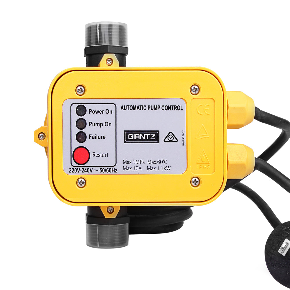 Giantz Automatic Electronic Water Pump Controller - Yellow - Pet And Farm 