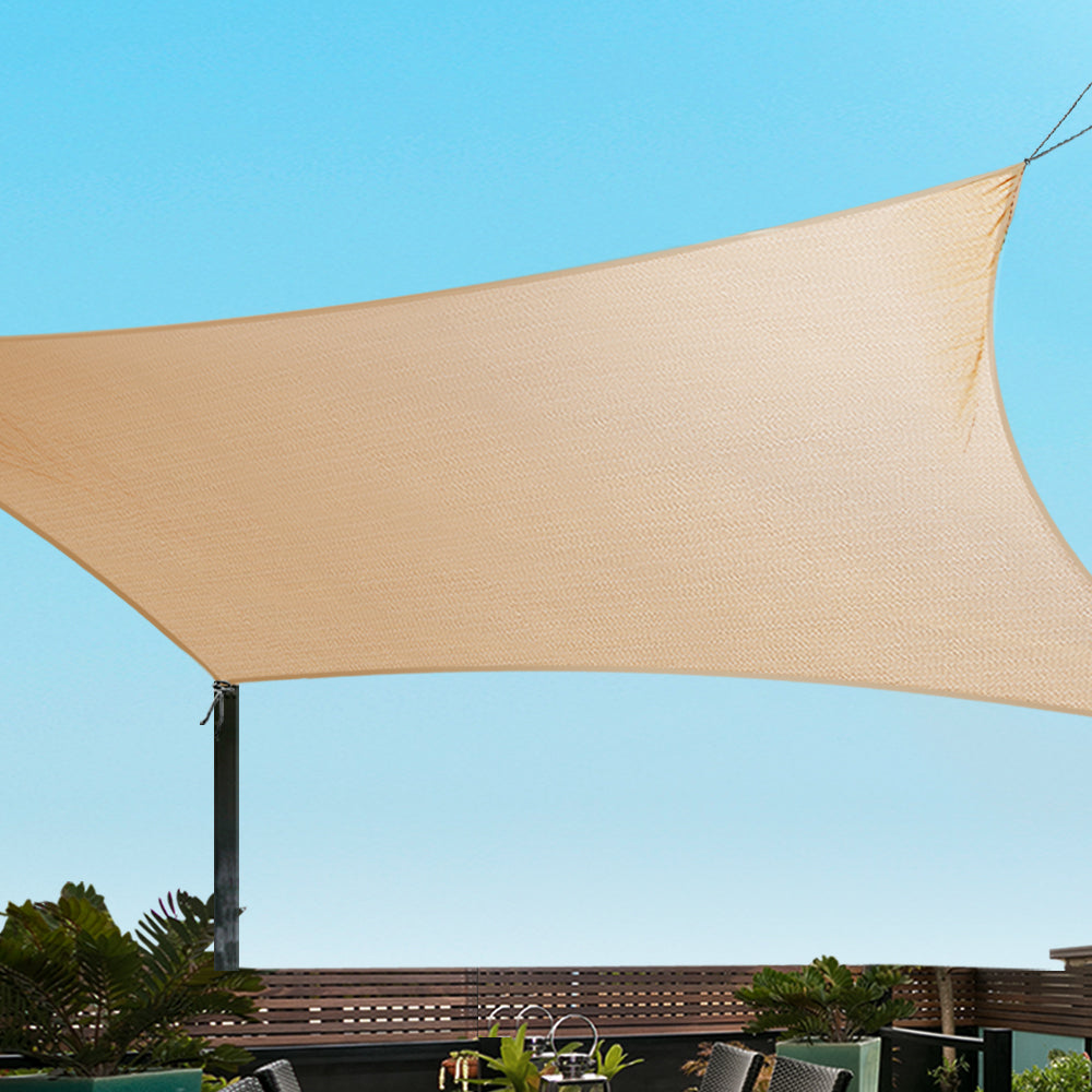Instahut 280gsm 3x3m Sun Shade Sail Canopy Rectangle - Pet And Farm 