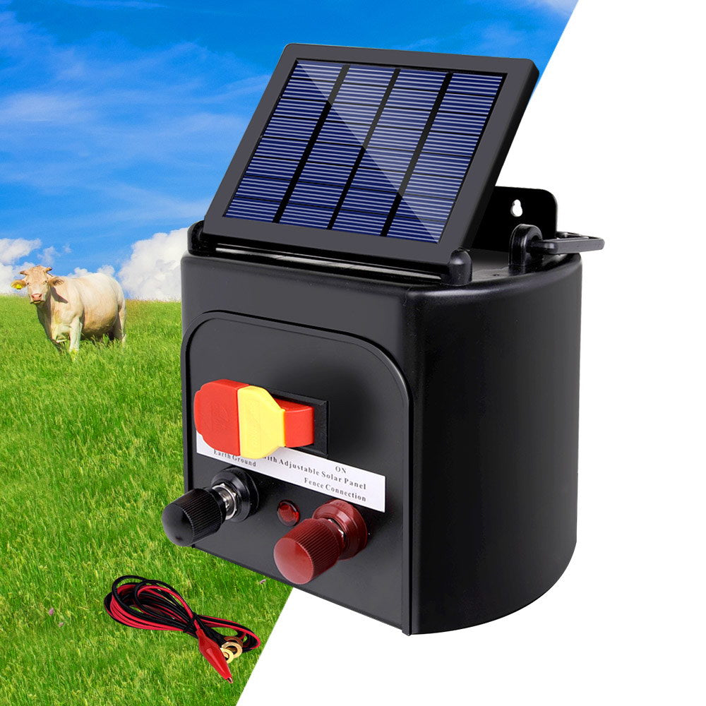 Giantz 3km Solar Electric Fence Charger Energiser - Pet And Farm 