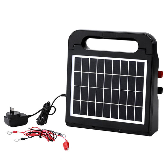 Giantz 5km Electric Fence Energiser Solar Energizer Charger Farm Animal 0.15J - Pet And Farm 