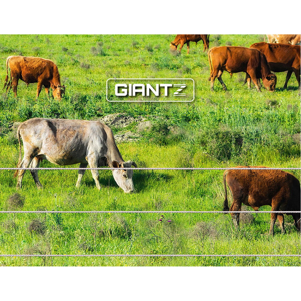 Giantz 5km Solar Electric Fence Charger Energiser - Pet And Farm 