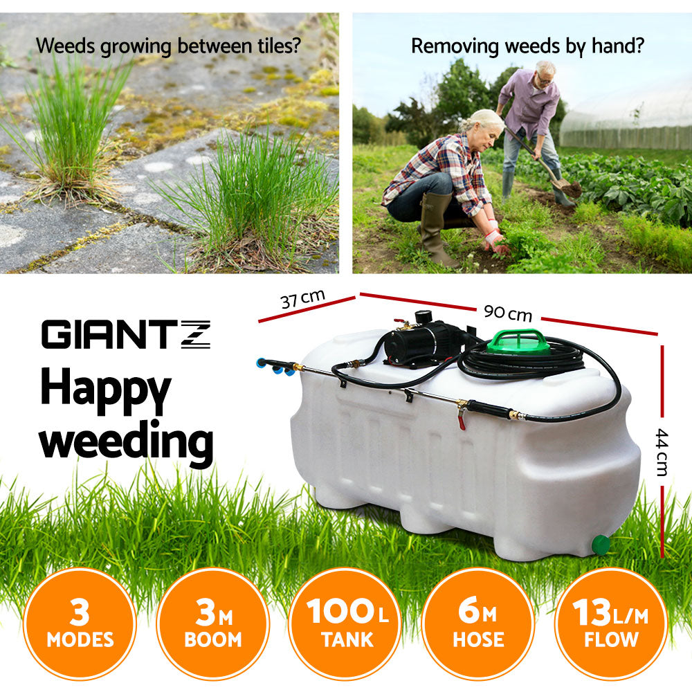 Giantz Weed Sprayer 100L Tank with Boom Sprayer - Pet And Farm 