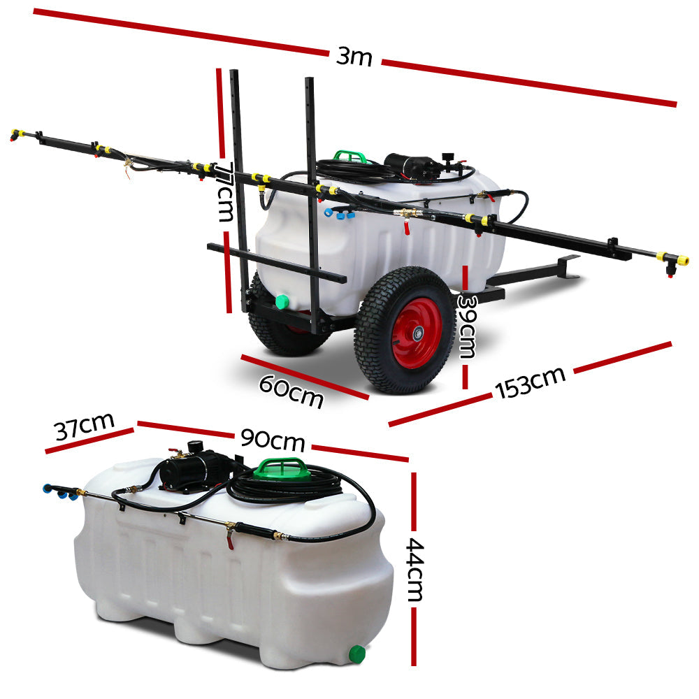 Giantz Weed Sprayer 100L Tank with Trailer - Pet And Farm 