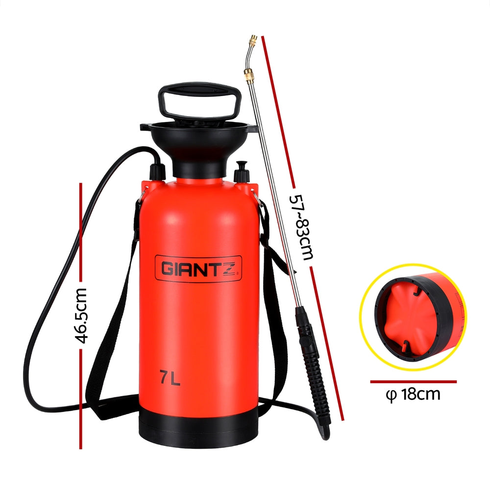 Giantz Weed Sprayer Pressure 7L Shoulder Garden Spray - Pet And Farm 