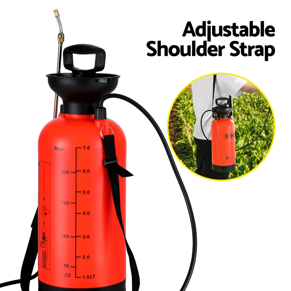 Giantz Weed Sprayer Pressure 7L Shoulder Garden Spray - Pet And Farm 