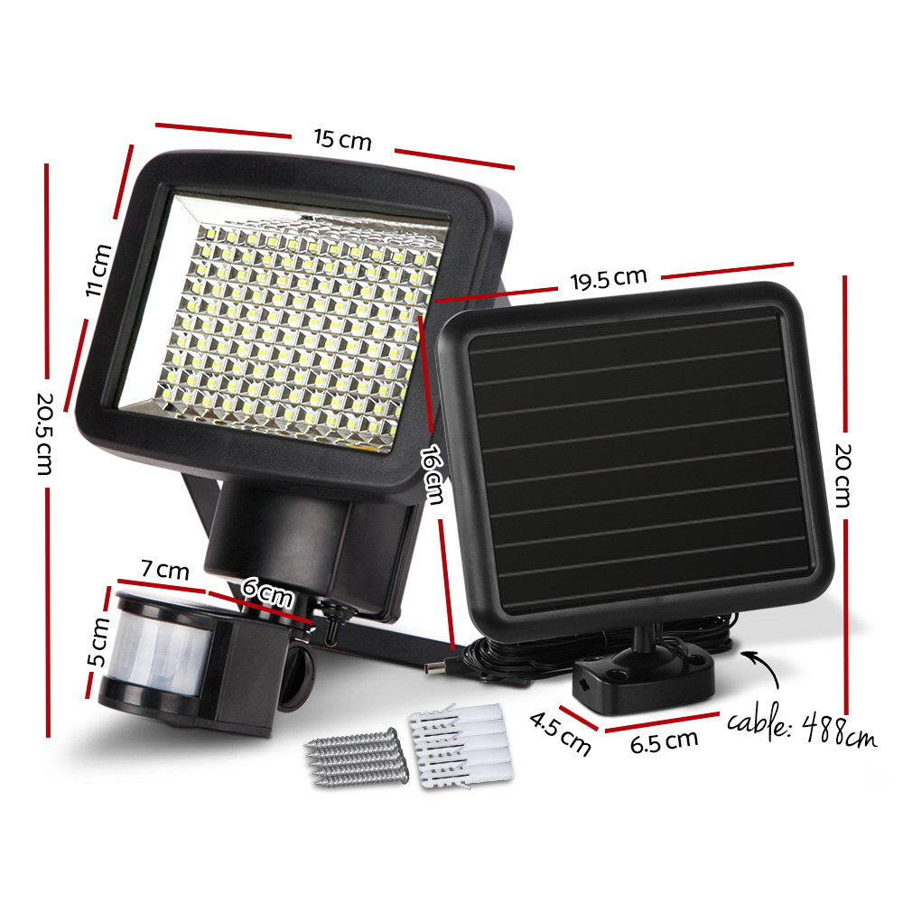 Set of 2 120 LED Solar Powered Sensor Light - Pet And Farm 