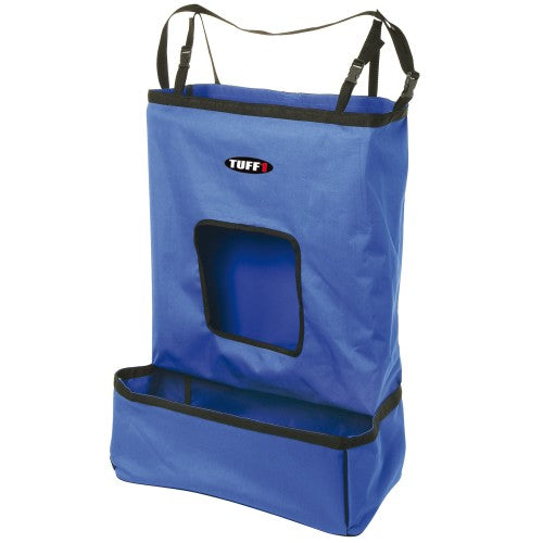 Hay Bag Feeder w/Grain Trough Blue - Pet And Farm 