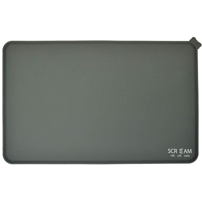 Scream SILICONE FOOD MAT Grey 50x31cm - Pet And Farm 