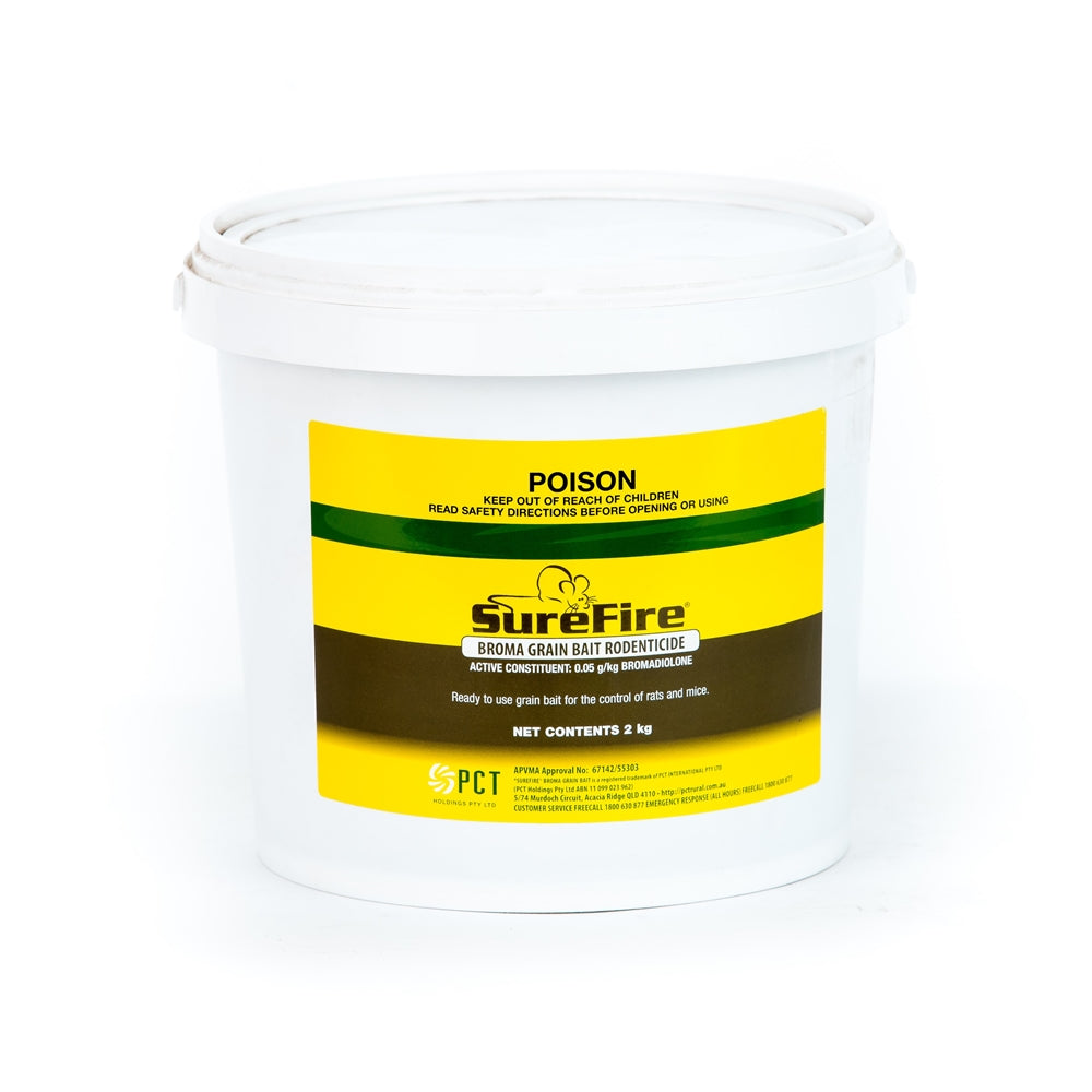 Bromix Surefire Broma Grain Bait Rodenticide 2kg – Equine And Pet