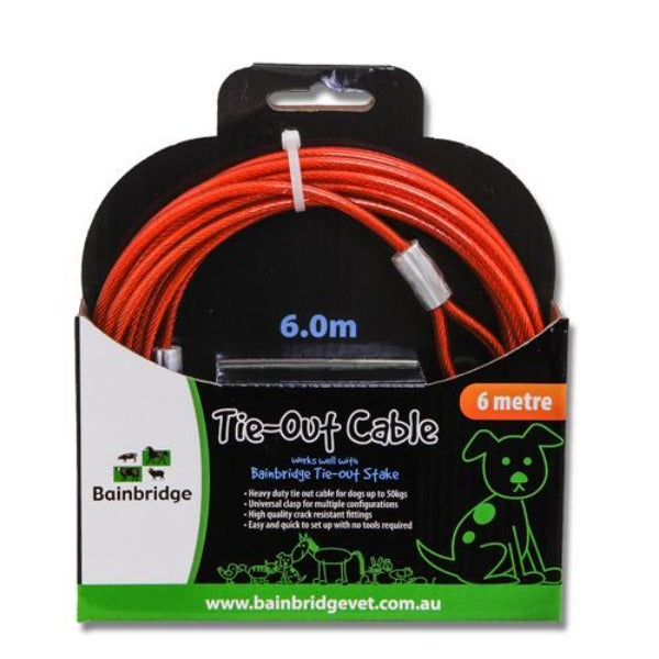 Tie Out Cable 6m - Pet And Farm 