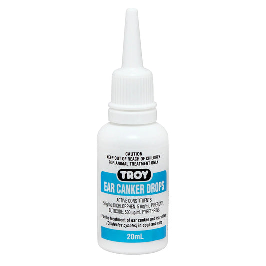 Troy Ear Canker Drops 20ml - Pet And Farm