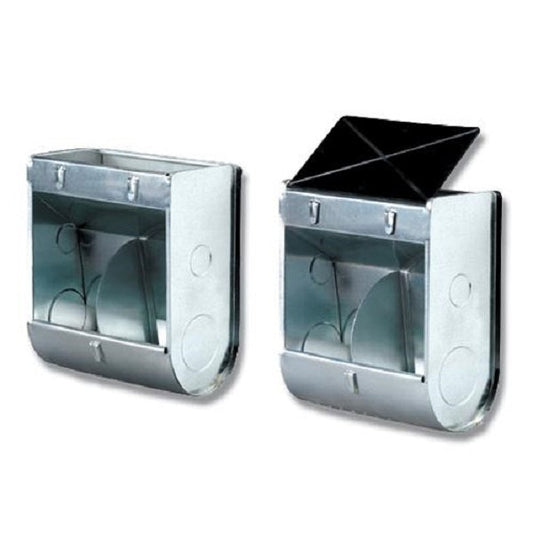 Twin Compartment Feeder with Lid – External Cage Hanging - Pet And Farm