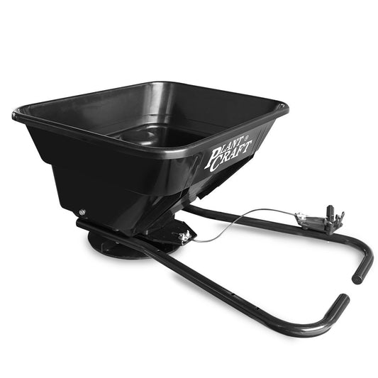 PLANTCRAFT Spreader 12V 36kg 30L Lawn Seed Fertiliser, for ATV, Ride on Mower, with Rain Cover - Pet And Farm