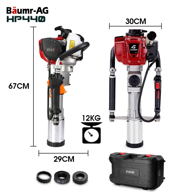Baumr-AG Petrol Post Driver 4-Stroke Pile Star Picket Rammer Fence Star Four - Pet And Farm 
