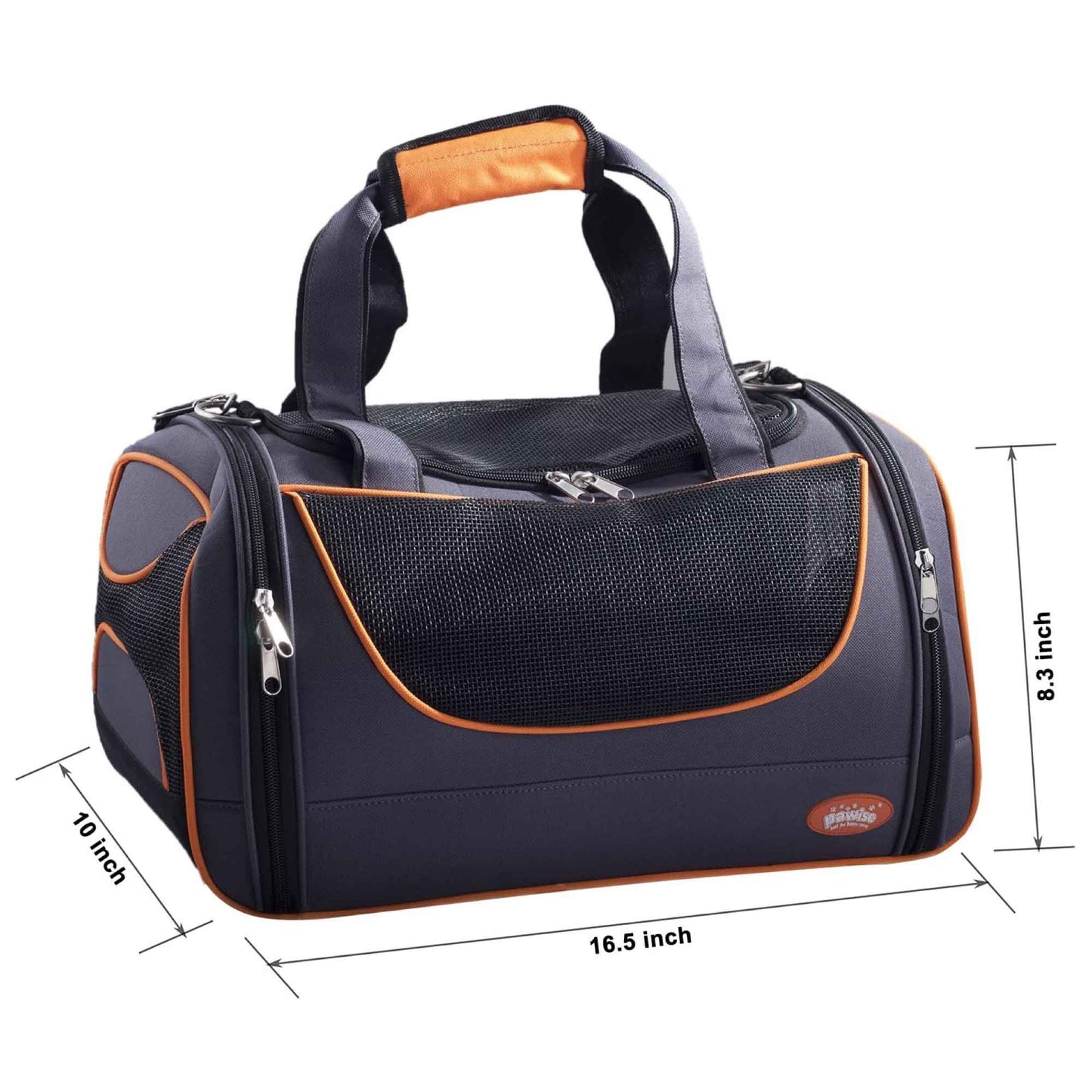 Pet Travel Bag Dog Cat Puppy Portable Foldable Carrier Small Shoulder Orange Cage - Pet And Farm 