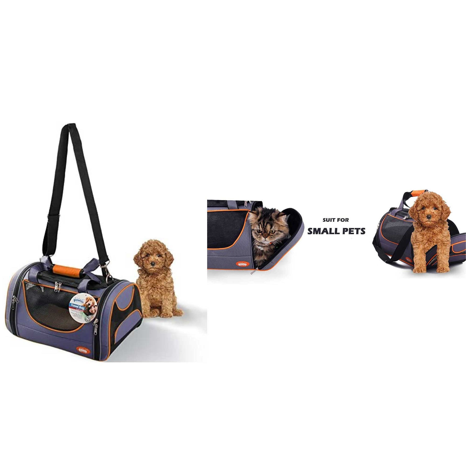 Pet Travel Bag Dog Cat Puppy Portable Foldable Carrier Small Shoulder Orange Cage - Pet And Farm 