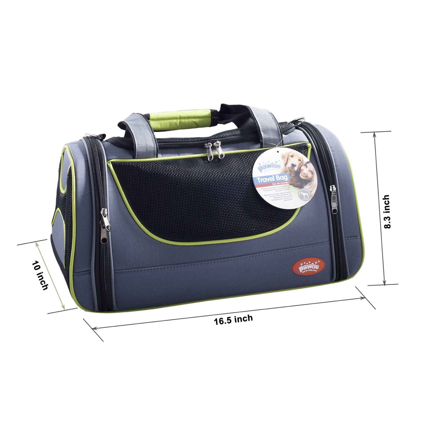 Pet Travel Bag Dog Cat Puppy Portable Foldable Carrier Small Shoulder Green Cage - Pet And Farm 