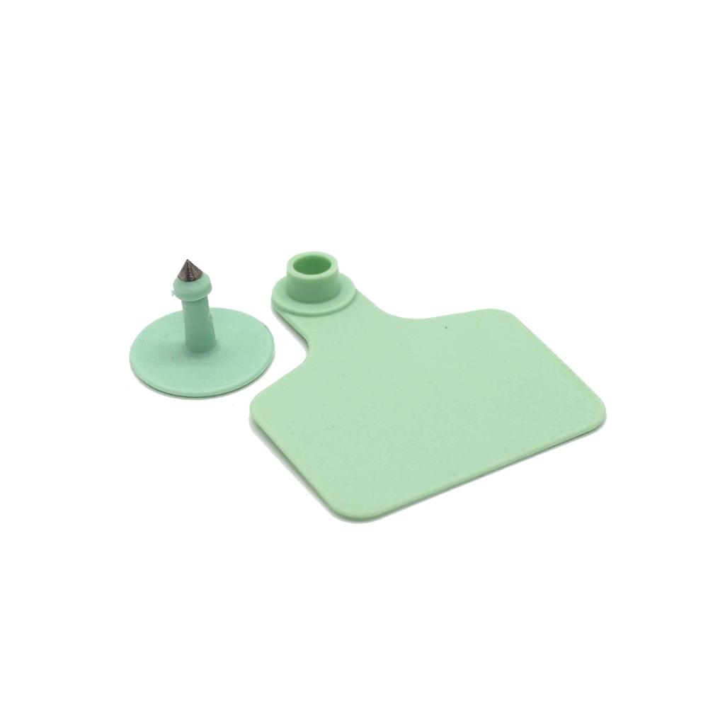100x Cattle Ear Tags 6x7cm Set - Medium Green Blank Cow Sheep Livestock Label - Pet And Farm 