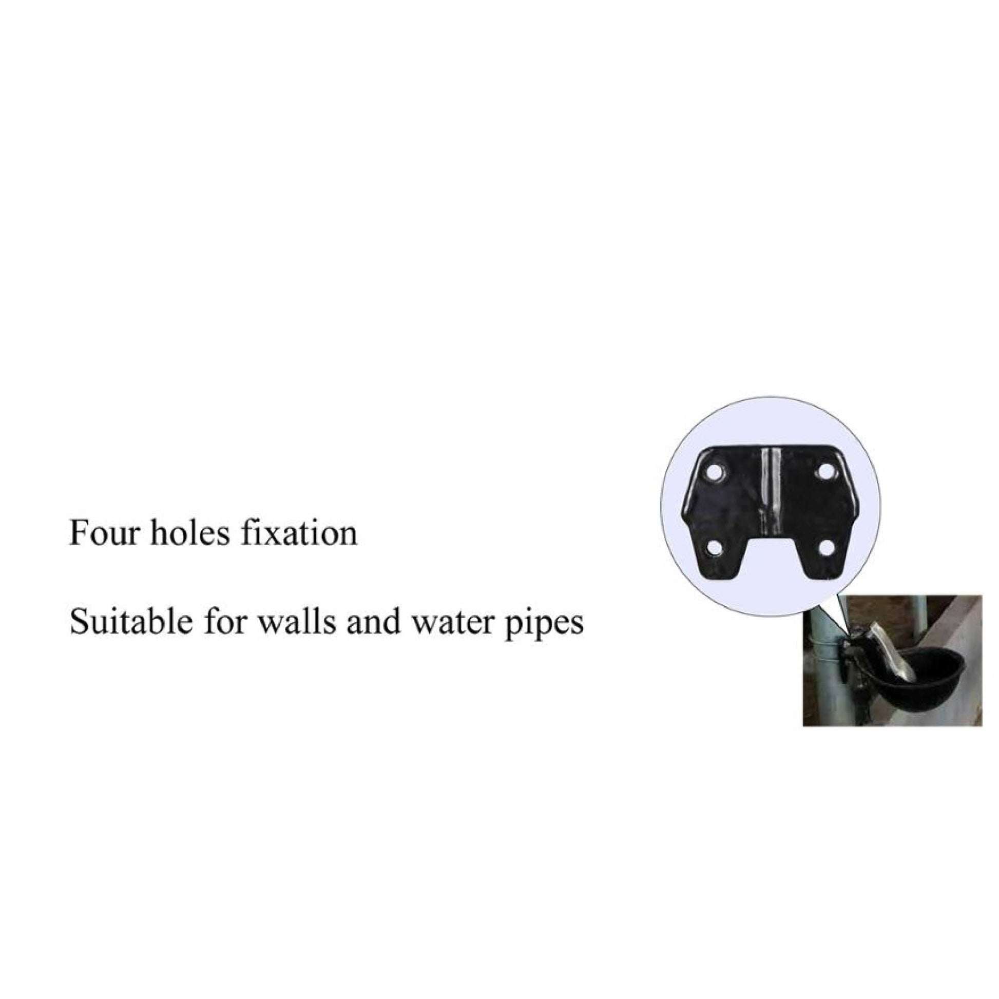 21.5cm Cattle Drinking Bowl - Iron Cast Mounted Automatic Water Cow Horse Trough - Pet And Farm 