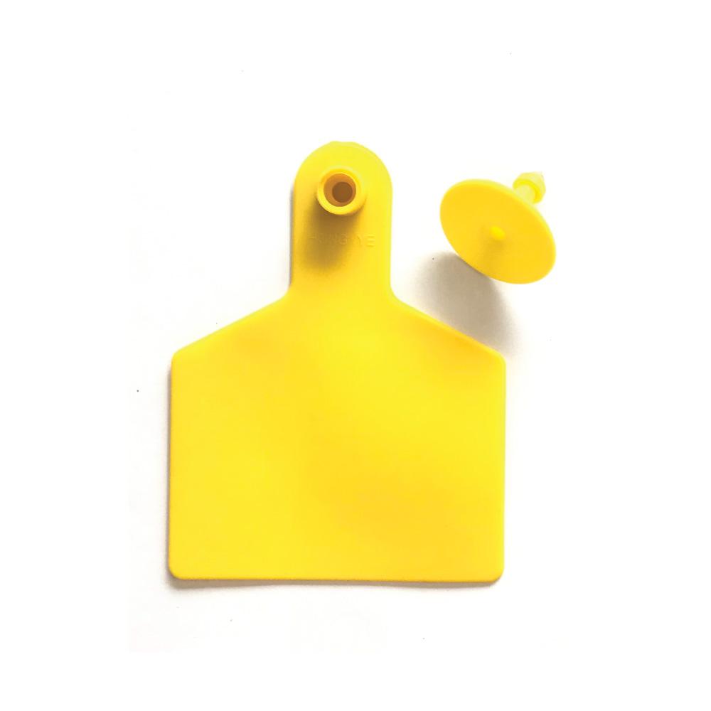 100x Cattle Ear Tags 7.5x10cm Set - XL Yellow Blank Cow Sheep Livestock Labels - Pet And Farm 