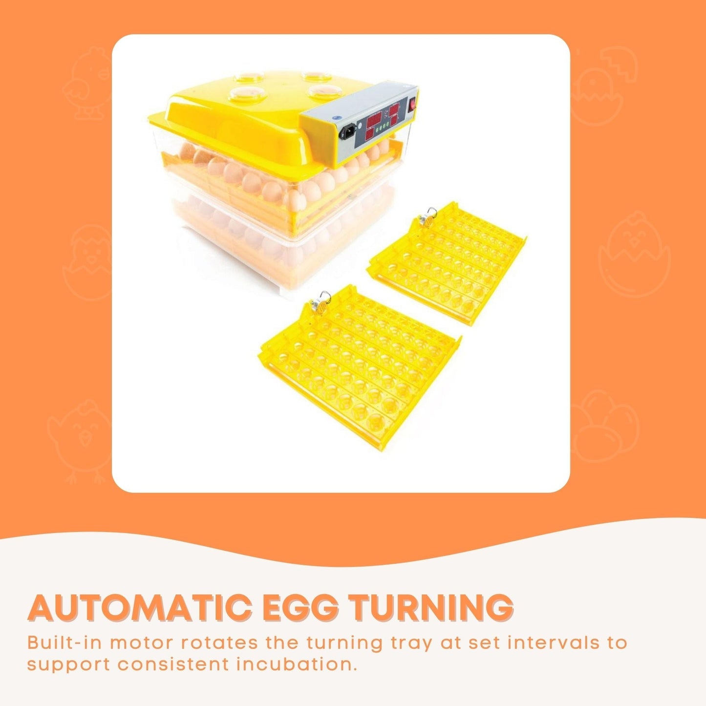 Rooster Farms Electric 112 Egg Incubator + Accessories for Chicken Quail Duck - Pet And Farm 