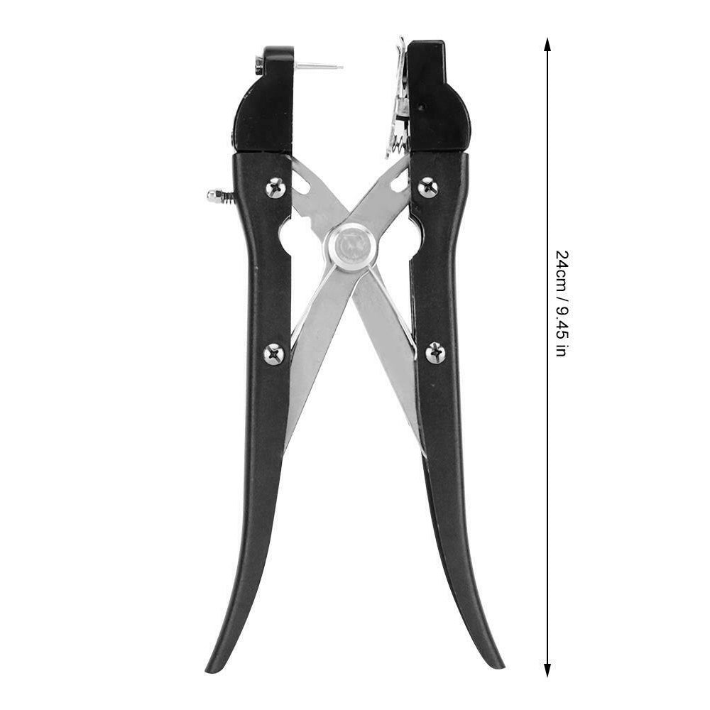 Ear Tag Applicator Plier + Case - Alloy Livestock Animal Cattle Punch Tagger - Pet And Farm 