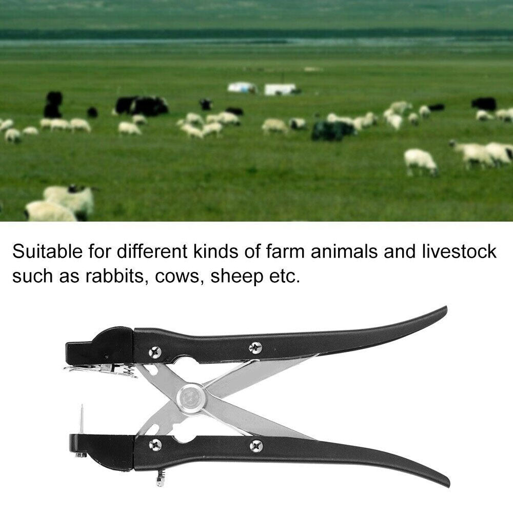 Ear Tag Applicator Plier + Case - Alloy Livestock Animal Cattle Punch Tagger - Pet And Farm 