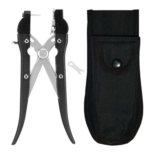 Ear Tag Applicator Plier + Case - Alloy Livestock Animal Cattle Punch Tagger - Pet And Farm 