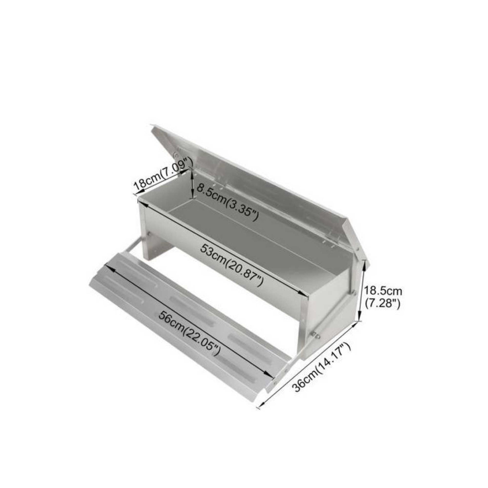 8L Automatic Chook Chicken Feeder Poultry Auto Treadle Aluminium Metal Coop - Pet And Farm 