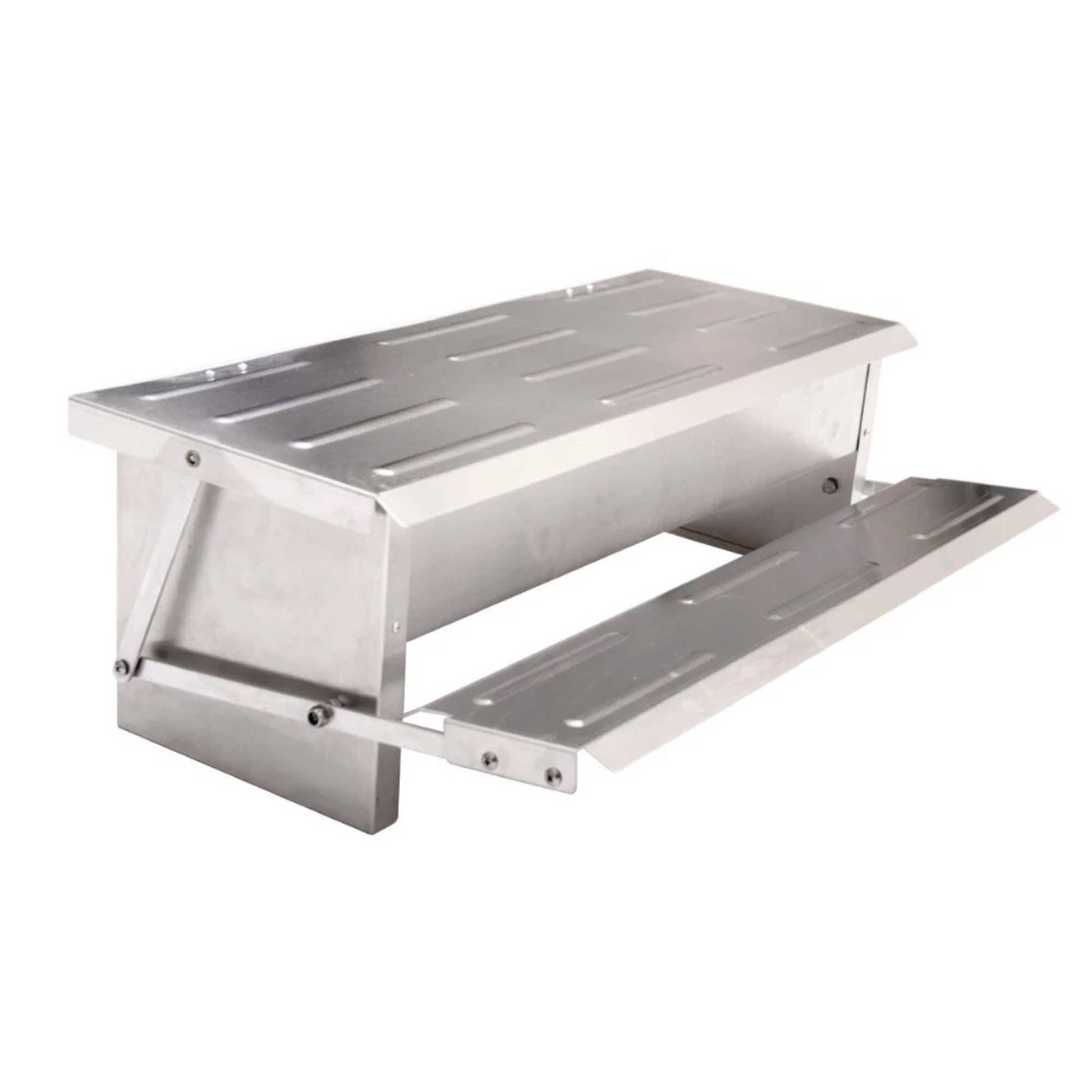 11L Automatic Chook Chicken Feeder Poultry Auto Treadle Aluminium Metal Feeders - Pet And Farm 