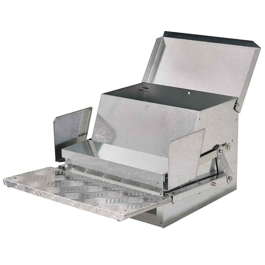 9kg Automatic Chook Chicken Feeder Poultry Auto Treadle Aluminium Metal Feeders - Pet And Farm 