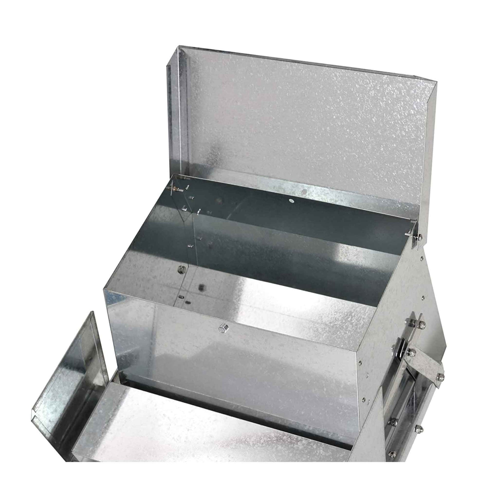 9kg Automatic Chook Chicken Feeder Poultry Auto Treadle Aluminium Metal Feeders - Pet And Farm 