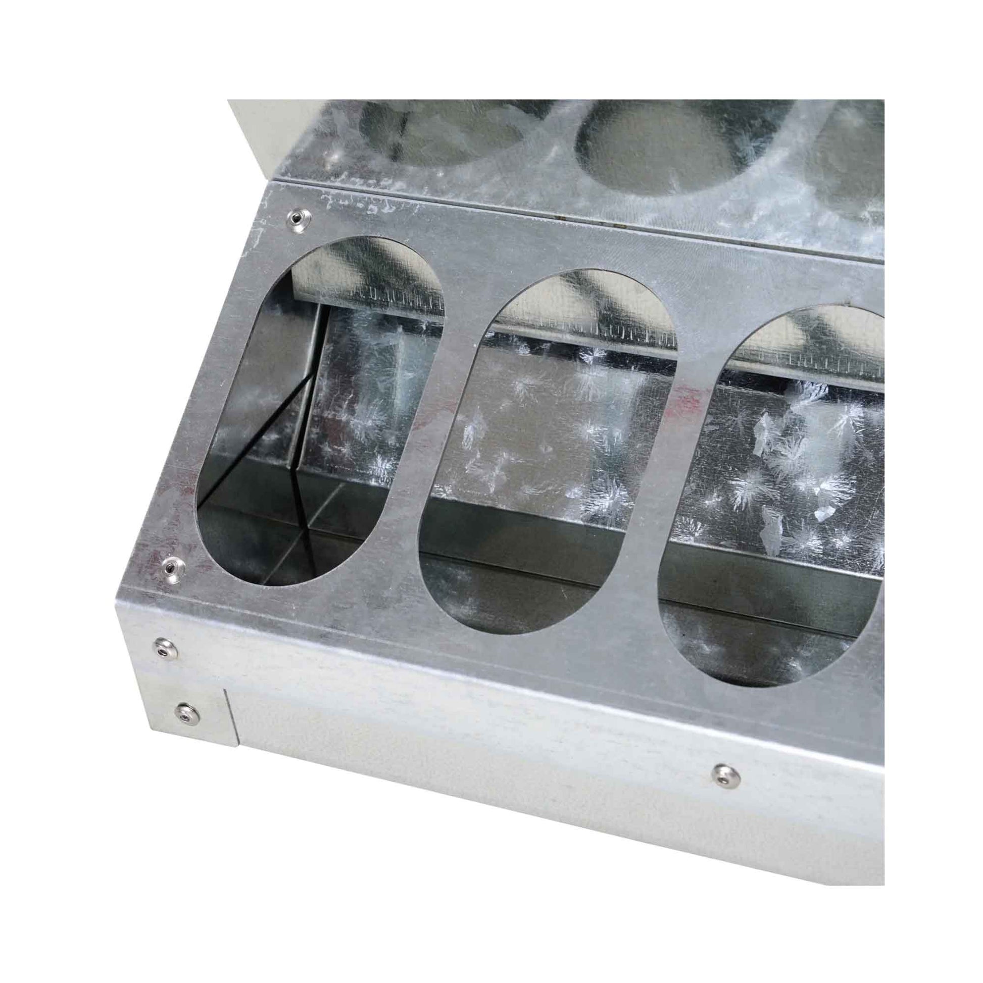 10kg Automatic Chook Chicken Feeder Poultry Auto Trough Galvanised Metal Feeders - Pet And Farm 
