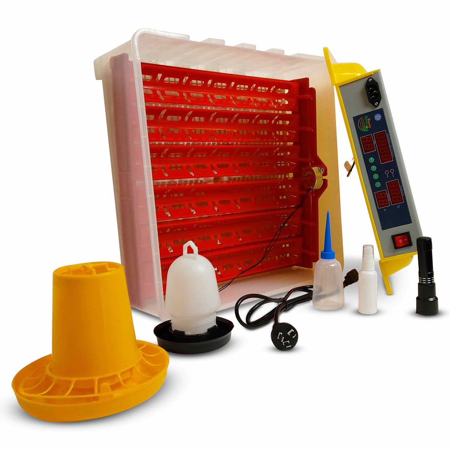 Rooster Farms Electric 60 Egg Incubator + Accessories for Chicken Quail Duck - Pet And Farm 