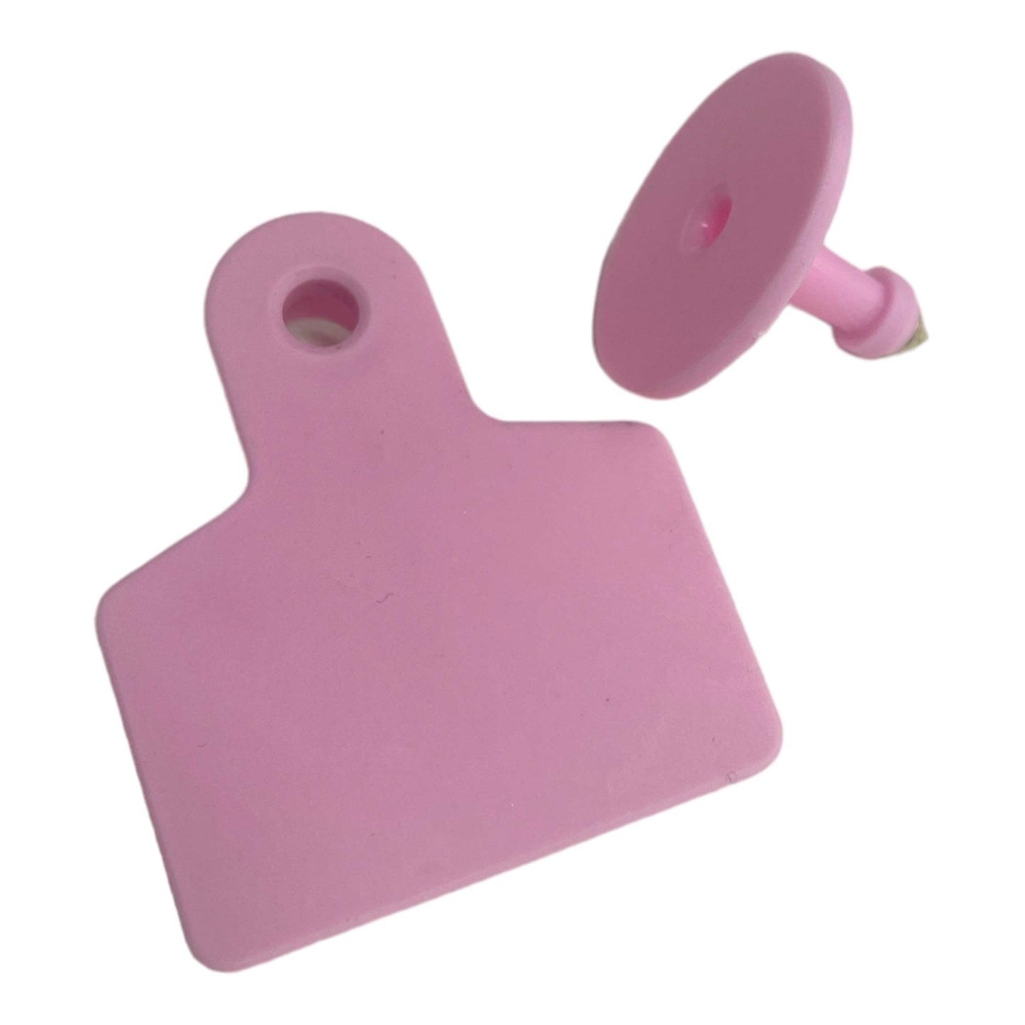 100x Cattle Ear Tags 5x4cm Set - Small Pink Blank Sheep Pig Livestock Label - Pet And Farm 