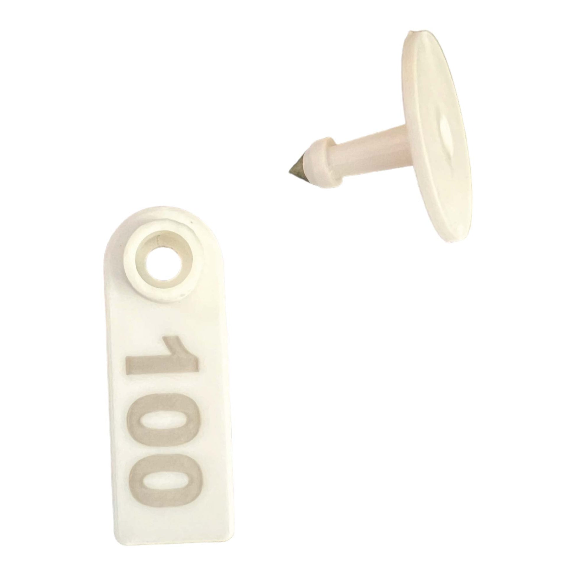 1-100 Cattle Number Ear Tag 5x2cm Set - Mini White Cow Sheep Pig Livestock Label - Pet And Farm 
