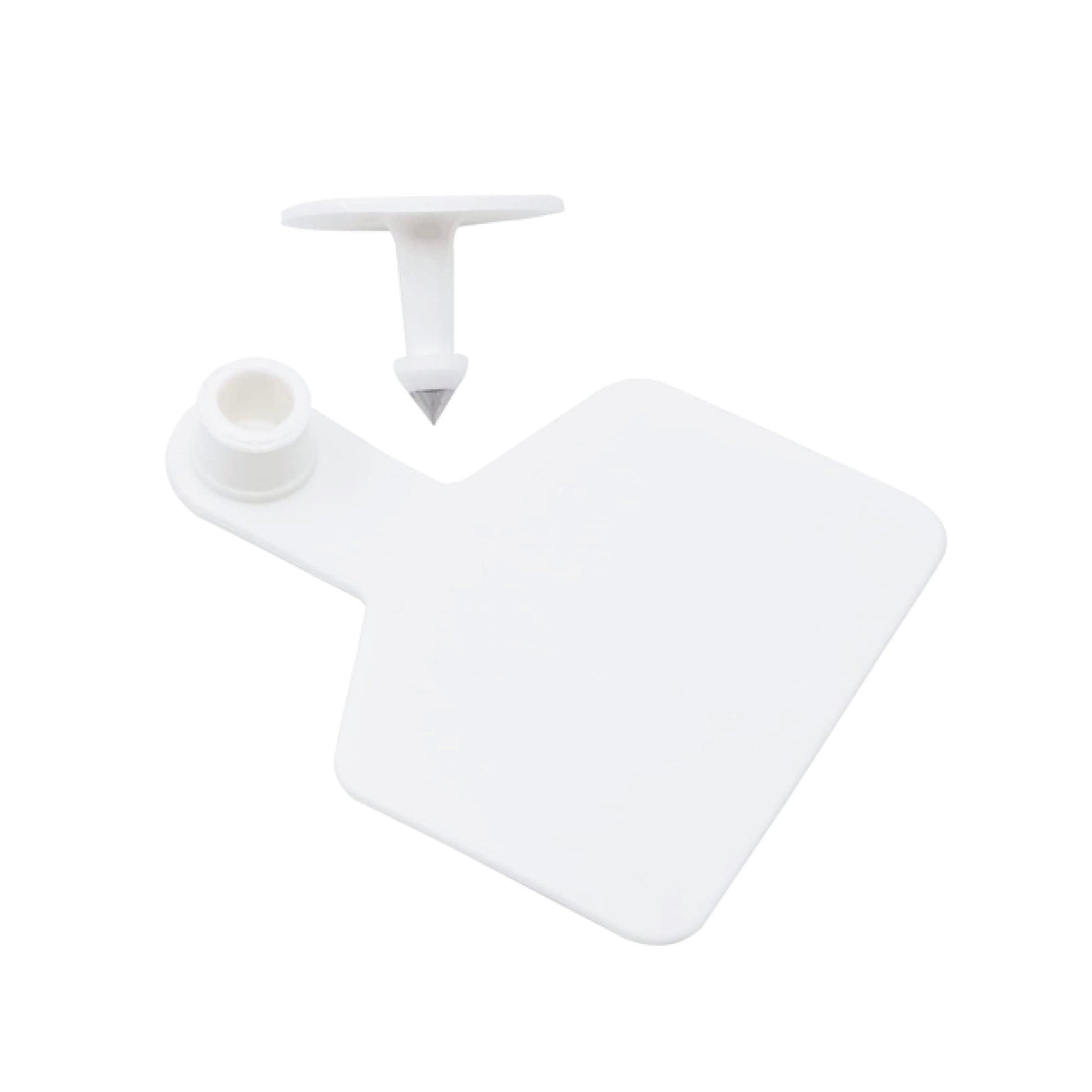 100x Cattle Ear Tags 6x7cm Set - Medium White Blank Cow Sheep Livestock Label - Pet And Farm 