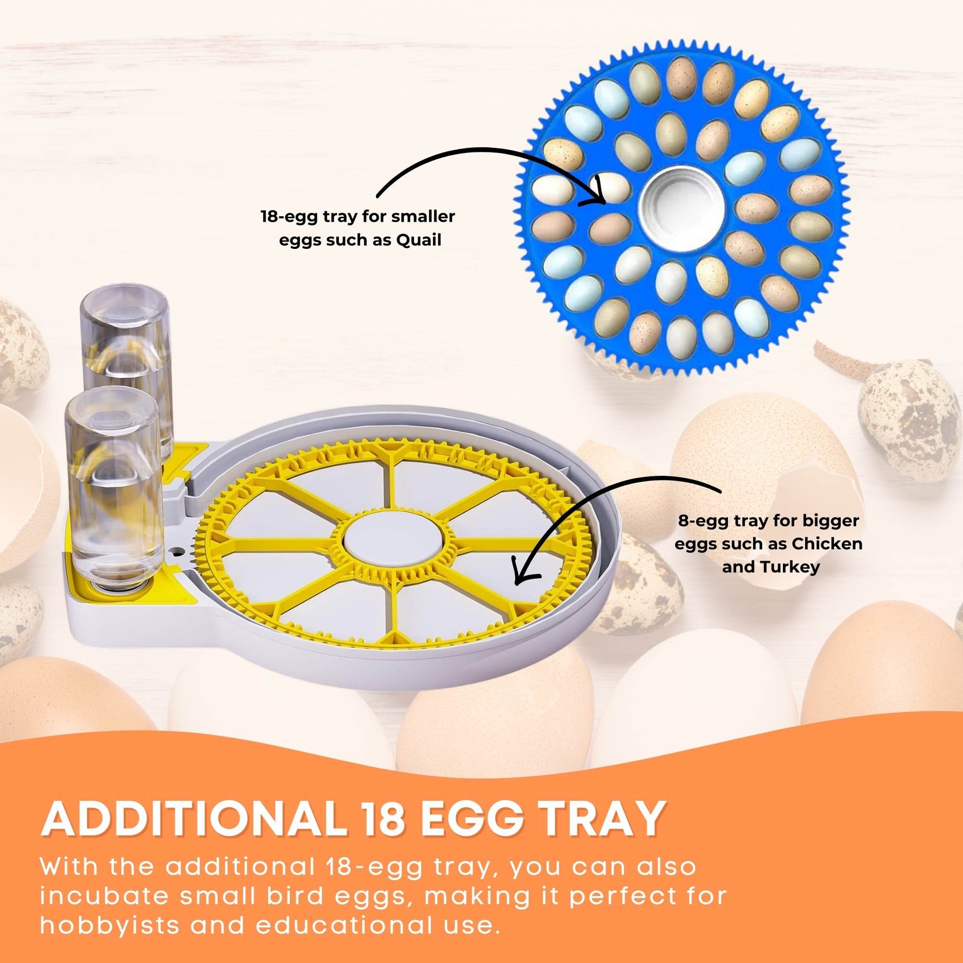 Automatic 8 / 18 Egg Incubator - Electrical Turning Chicken Quail Duck Hatching - Pet And Farm 