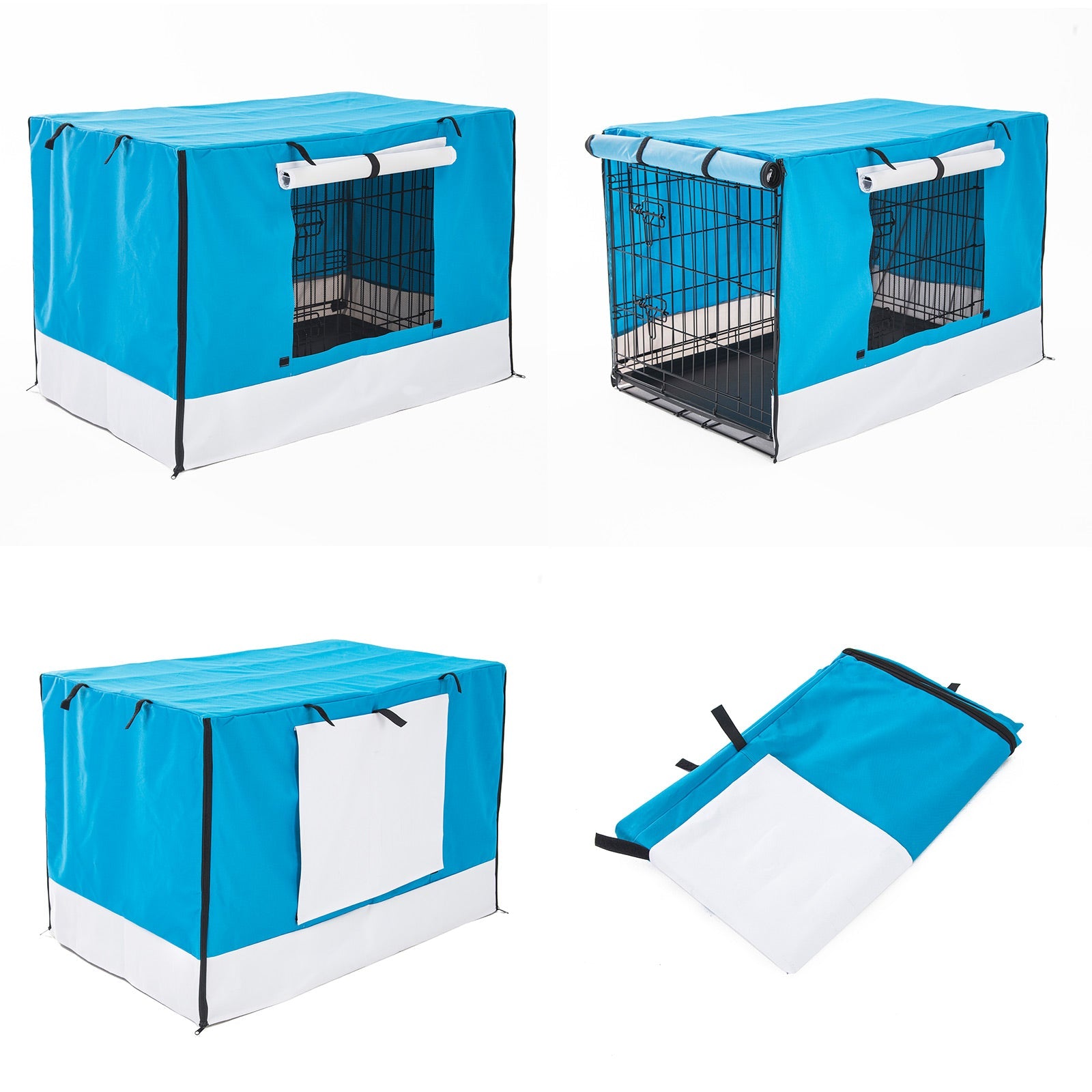 Paw Mate Blue Cage Cover Enclosure for Wire Dog Cage Crate 24in - Pet And Farm 