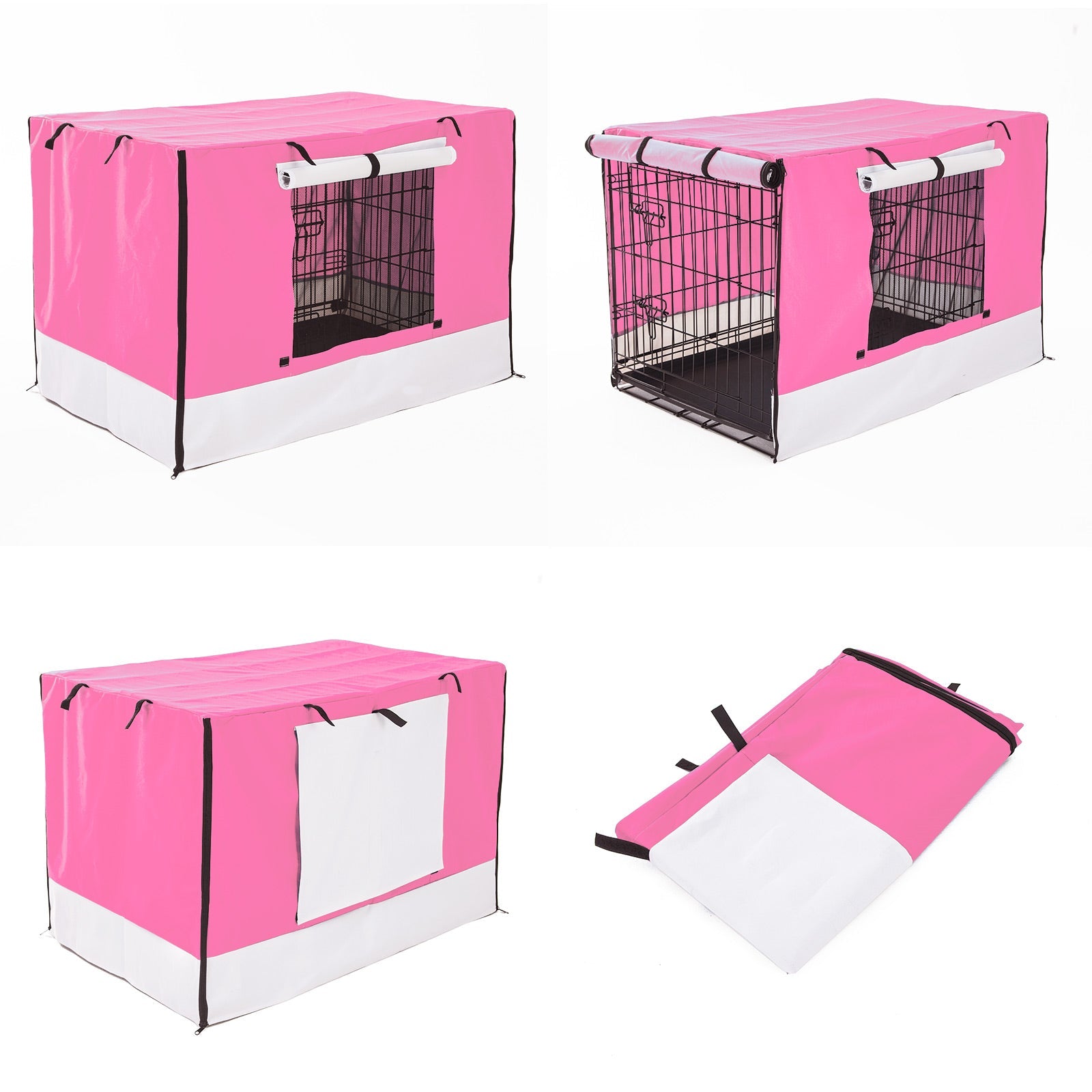 Paw Mate Pink Cage Cover Enclosure for Wire Dog Cage Crate 30in - Pet And Farm 