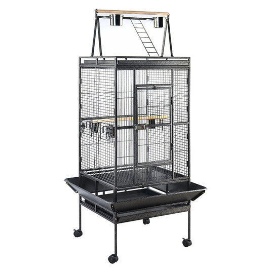 YES4PETS 174 cm Large Bird Budgie Cage Parrot Aviary With Wheel - Pet And Farm