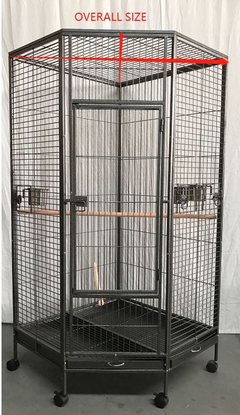 YES4PETS 162cm Large Corner Bird Cage Pet Parrot Aviary Perch Castor Wheel - Pet And Farm 